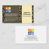 Elegant aantal grenzen rekenplichtige visitekaartje (Voorkant / Achterkant)