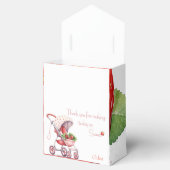 Elegant aardbei baby shower bedankdoosjes (Geopend)