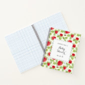 Elegant aardbei Baby shower Gift List Notitieboek (Binnen)