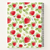 Elegant aardbei Baby shower Gift List Notitieboek (Achterkant)