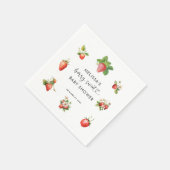 Elegant aardbei bessen lief meisje Baby shower Servet (Hoek)