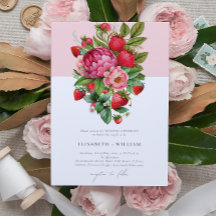 Elegant aardbei en peonies Summer Wedding