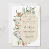 Elegant aardebloemen, Buttery Beige Oval Kaart (Voorkant)