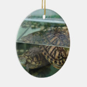 Elegant aardetone kerstornament keramisch ornament (Rechts)