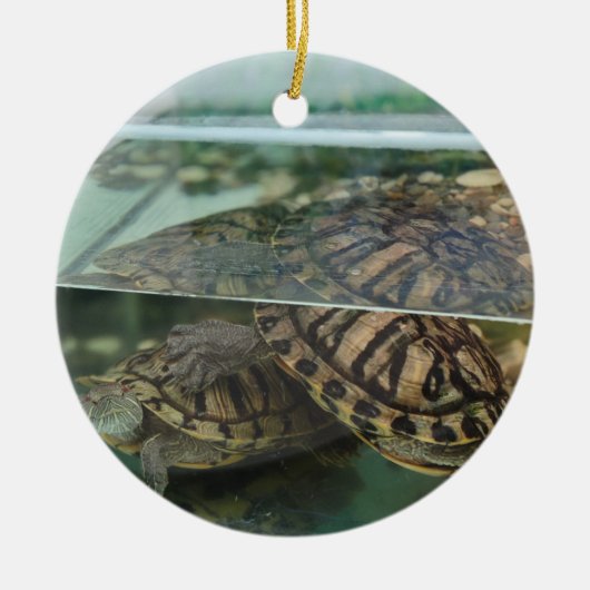 Elegant aardetone kerstornament keramisch ornament (Voorkant)
