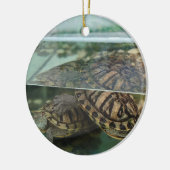 Elegant aardetone kerstornament keramisch ornament (Links)