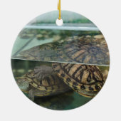 Elegant aardetone kerstornament keramisch ornament (Achterkant)