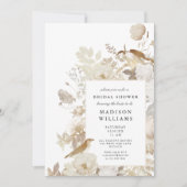 Elegant aards bloemig chique Vrijgezellenfeest Kaart (Voorkant)