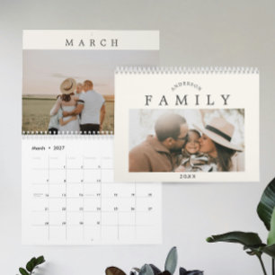 Elegant Aards Maak Je Eigen Moderne Gezinsfoto Kalender