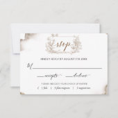 Elegant, aards Waterverf met maaltijdopties RSVP Kaartje (Voorkant)