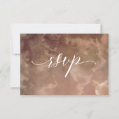 Elegant, aards Waterverf met maaltijdopties RSVP Kaartje (Achterkant)