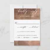 Elegant, aards Waterverf met maaltijdopties RSVP Kaartje (Voorkant)