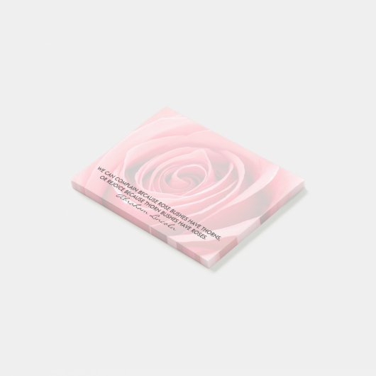 Elegant Abraham Lincoln Inspirerend Roos Quote Post-it® Notes (Schuin)