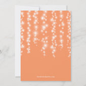 Elegant Abrikozen mousserende lichten Quinceañera Kaart (Achterkant)