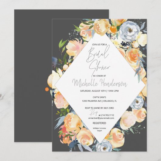 Elegant Abrikozenhoutskool Vrijgezellenfeest Kaart (Voorkant / Achterkant)