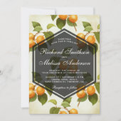 Elegant Abriot Fruit Wedding Invitation Kaart (Voorkant)