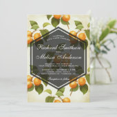 Elegant Abriot Fruit Wedding Invitation Kaart (Staand voorkant)