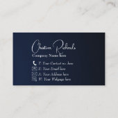 Elegant Abstact Gold Blue Roze Hartelijk dank Visitekaartje (Achterkant)