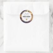 Elegant Abstract Agaat Alcohol Ink Business Ronde Sticker (Tas)