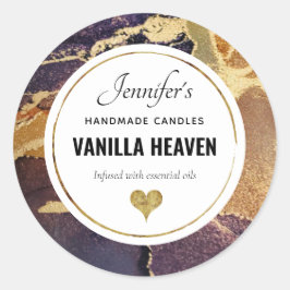 Elegant Abstract Agaat Alcohol Ink Business Ronde Sticker