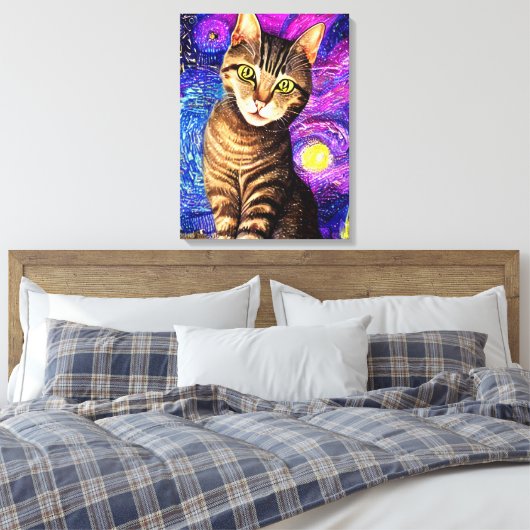 Elegant Abstract airpensat Canvas Afdruk (Insitu (Slaapkamer))