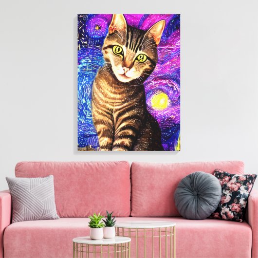 Elegant Abstract airpensat Canvas Afdruk (Insitu (Woonkamer))