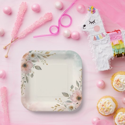 Elegant Abstract Art Decoratief Bord (Feest)