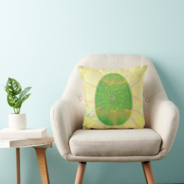 Elegant Abstract Art Kleurrijke Ei Bord Goldenrod Kussen