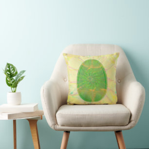 Elegant Abstract Art Kleurrijke Ei Bord Goldenrod Kussen