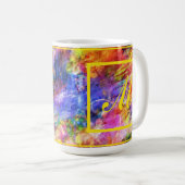 Elegant Abstract Art Monogram Koffiemok (Voorkant rechts)