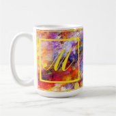 Elegant Abstract Art Monogram Koffiemok (Links)