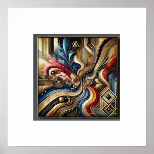 Elegant Abstract Art Poster Design. (Voorkant)