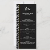 Elegant Abstract blad Border Dinner Drinken Menu (Voorkant)