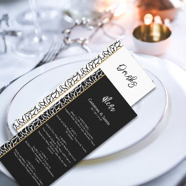 Elegant Abstract blad Border Dinner Drinken Menu