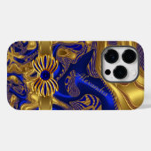 Elegant Abstract Blauw Bow-sierstrip Case-Mate iPhone Case (Achterkant (horizontaal))