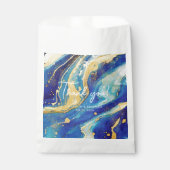 Elegant Abstract Blauw Goud Kleurrijk Dank u Gift Bedankzakje (Voorkant)