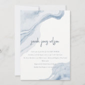 Elegant Abstract blauw kuststrand Baby shower Kaart (Voorkant)