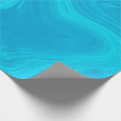 Elegant Abstract blauw, vloeibaar marmer | Cadeaupapier (Hoek)