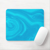Elegant Abstract blauw, vloeibaar marmer | Muismat (Met muis)