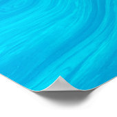 Elegant Abstract blauw, vloeibaar marmer | Poster (Hoek)