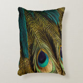 Elegant Abstract Blauwgroen blauw goudpels | Accent Kussen (Voorkant(Verticaal))