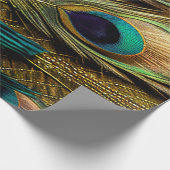 Elegant Abstract Blauwgroen blauw goudpels | Cadeaupapier (Hoek)