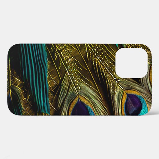 Elegant Abstract Blauwgroen blauw goudpels | Case-Mate iPhone Case (Achterkant (horizontaal))