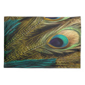 Elegant Abstract Blauwgroen blauw goudpels | Kussensloop (Achterkant-Links)