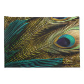 Elegant Abstract Blauwgroen blauw goudpels | Kussensloop (Achterkant-Rechts)