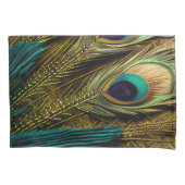 Elegant Abstract Blauwgroen blauw goudpels | Kussensloop (Voorkant-Links)