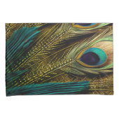 Elegant Abstract Blauwgroen blauw goudpels | Kussensloop (Voorkant-Rechts)