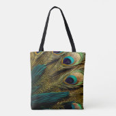 Elegant Abstract Blauwgroen blauw goudpels | Tote Bag (Achterkant)