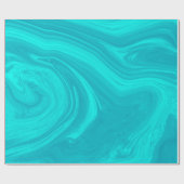 Elegant Abstract Blauwgroen vloeibaar marmer | Cadeaupapier (Vlak)