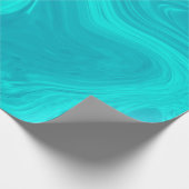 Elegant Abstract Blauwgroen vloeibaar marmer | Cadeaupapier (Hoek)